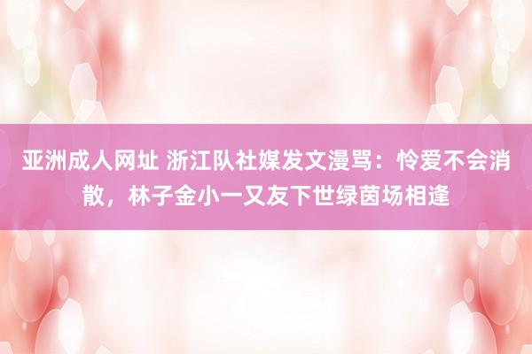 亚洲成人网址 浙江队社媒发文漫骂：怜爱不会消散，林子金小一又友下世绿茵场相逢
